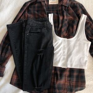 RSQ Black Ripped Jeans